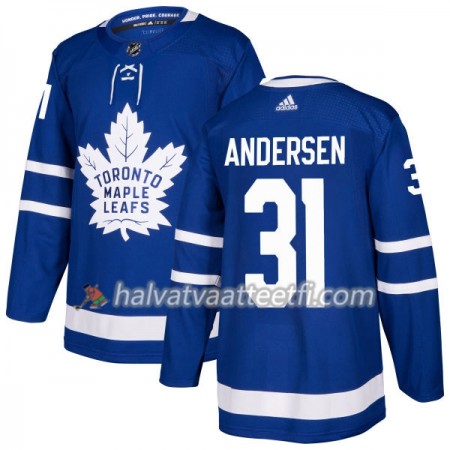 Miesten NHL Toronto Maple Leafs Pelipaita FPunainenerik Andersen 31 Adidas 2017-2018 Sininen Authentic Miesten NHL Toronto Maple Leafs Pelipaita FPunainenerik Andersen 31 Adidas 2017-2018 Sininen Authentic